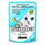 Simba wet cat food влажный корм для кошек с форелью и треской, 100 г