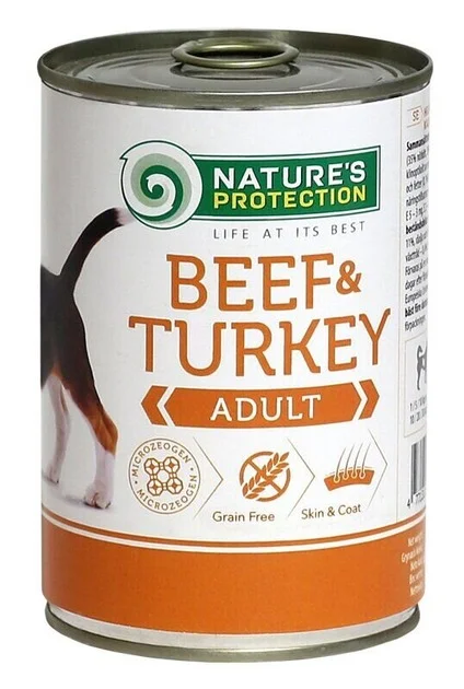 6023967 Nature's Protection Adult Beef & Turkey влажный корм для собак с телятиной и индейкой, 400 г — изображение 1