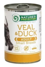 Nature's Protection Adult small breed Veal & Duck влажный корм для взрослых собак малых пород с телятиной и уткой, 400 г