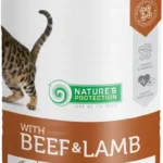 Mal əti və quzu əti ilə yetkin pişiklər üçün Təbiətin Qorunması, 400 q