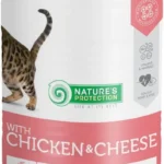 Nature's Protection with Chicken & Cheese Влажный корм для взрослых кошек с курицей и сыром  400 г