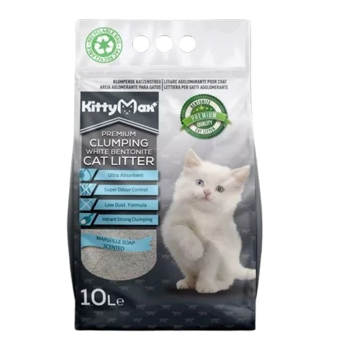 6023994 KittyMax Marseille Soap, натуральный комкующийся наполнитель с ароматом мыла, для кошек, 10 л — изображение 1