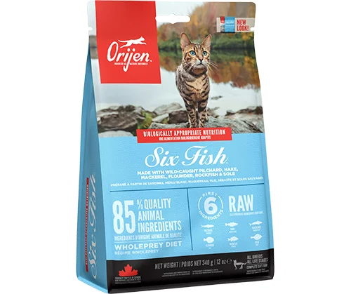 6024032 Orijen 6 Fish Cat & Kitten сухой корм для кошек всех пород и возрастов со вкусом рыбы, 340 г — изображение 1