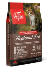 Yetkin Pişiklər üçün Bizon və Qaban ilə Orijen Regional Qırmızı Taxılsız Quru Pişik Yemi, 340 q