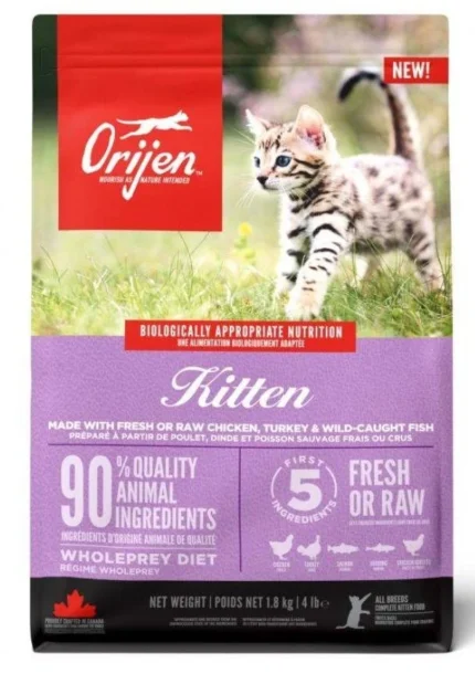 Orijen Kitten Сухой корм для котят с курицей, индейкой и рыбой дикого вылова, 1,8 кг