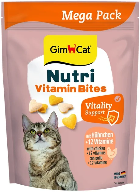 6024047 Gimborn GimCat Nutri Multi-vitamin Bites Huhn лакомство для кошек мультивитамин, 1 шт — изображение 1