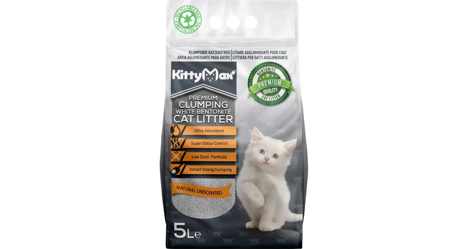 6024055 KittyMax Carbon, натуральный комкующийся наполнитель с активированным углем, для кошек, 5 л — изображение 1