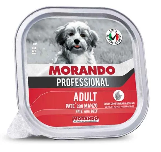 6024058-1 Morando Professional pate with beef влажный корм для взрослых собак паштет с говядиной, 150 гр — изображение 1