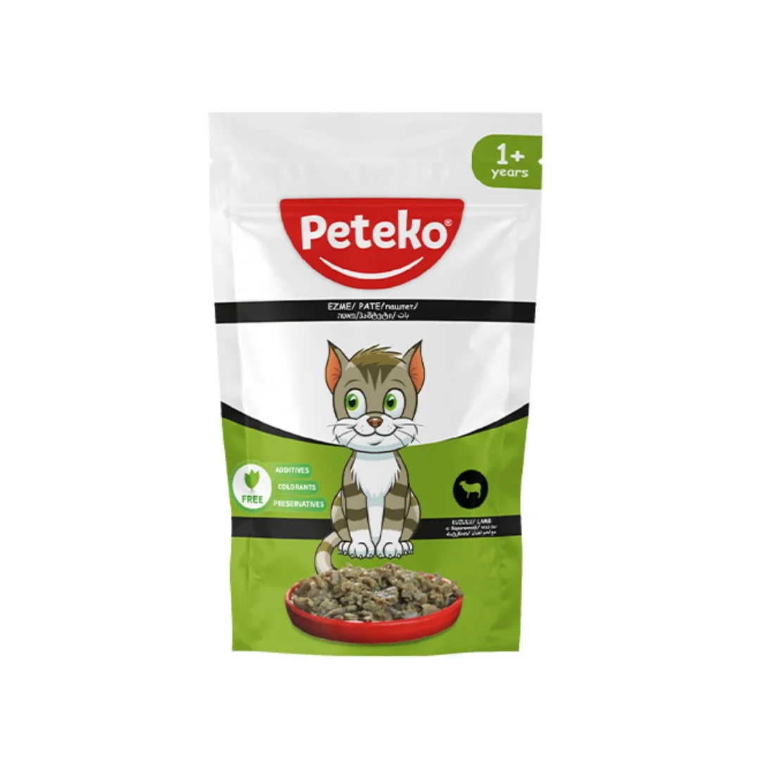 6024066 Peteko wet food for adult cat's with lamb in jelly yaş yem || üçün böyüklər üçün pişiklər ilə quzu ilə jele, 85 q - Image 1