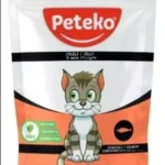 Peteko wet food for adult cat's with salmon in jelly влажный корм для взрослых кошек с лососем в желе, 85гр