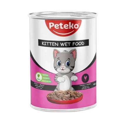 Peteko wet food for kitten with beef влажный корм для котят с говядиной, 400 гр