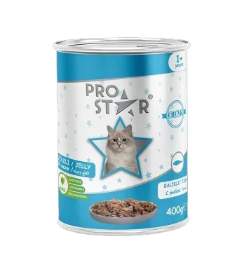 6024073 Prostar wet food for adult cat's with fish влажный корм для взрослых кошек с рыбой, 400 гр — изображение 1