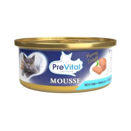 PPF PreVital консервированный влажный корм для взрослых кошек, мусс с тунцом, 85 г