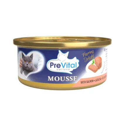 PPF PreVital консервированный влажный корм для взрослых кошек, мусс с лососем, 85 г