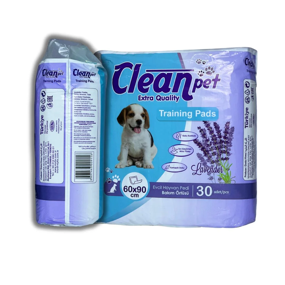 60241010 Clean pet Training Pads Уходовая подстилка для домашних животных с лавандой, 30шт, 60x90 см — изображение 1
