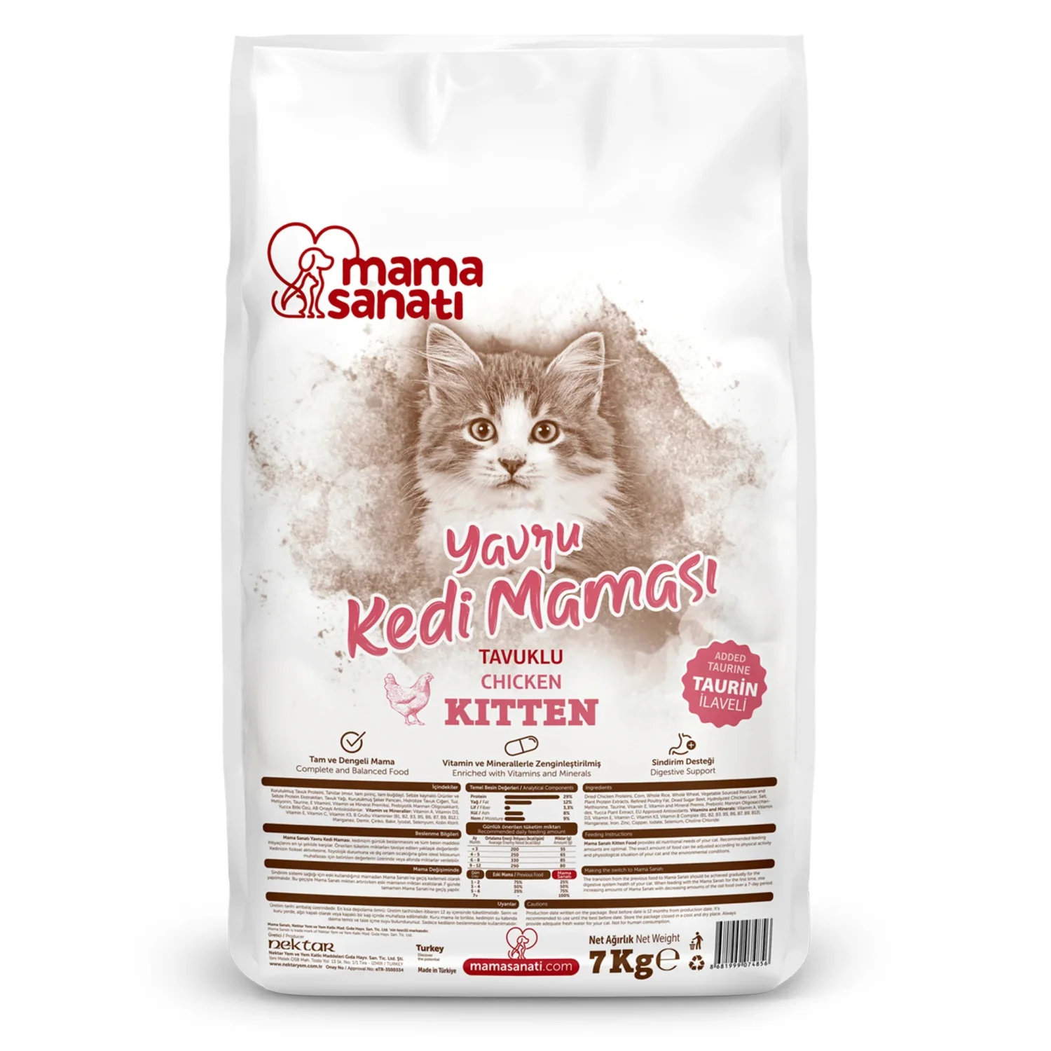 6024115 Mama Sanatı toyuqlu pişik balaları üçün quru yem (toplu) - Image 1