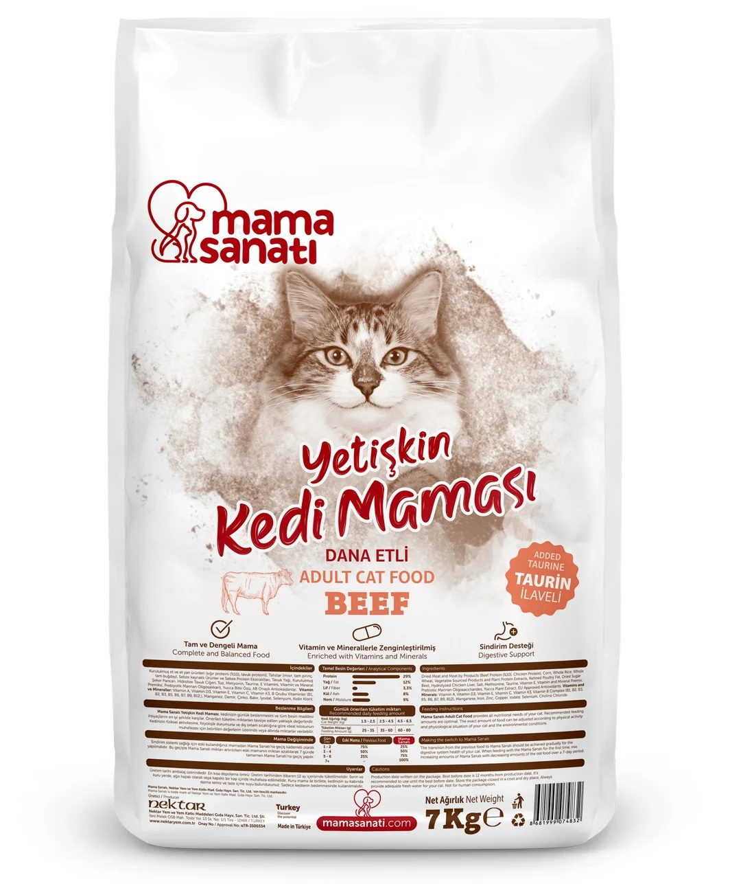 6024117 Mama Sanatı quru pişik yemi mal əti ilə (toplu) - Image 1