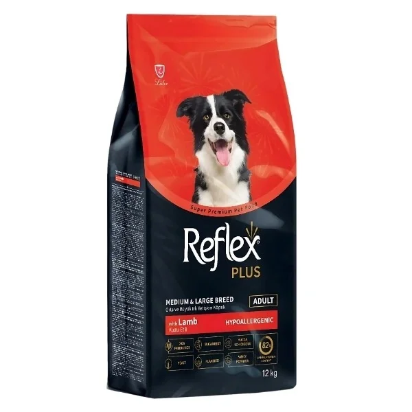 6024119 Reflex Plus Hypoallergenic Medium & Large Breed with lamb сухой корм для взрослых собак средних и крупных пород гипоаллергенный с ягненком (на развес) — изображение 1