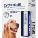 Orta və böyük cinsli bala və itlər üçün Astrapharm Prazitel Plus antihelmintik suspenziyası, 10 ml şüşə