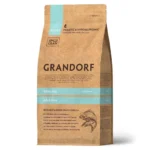 Grandorf Ağ Balıq Ağ balıqlı kiçik cinsli yetkin itlər üçün mini quru yem, 3 kq