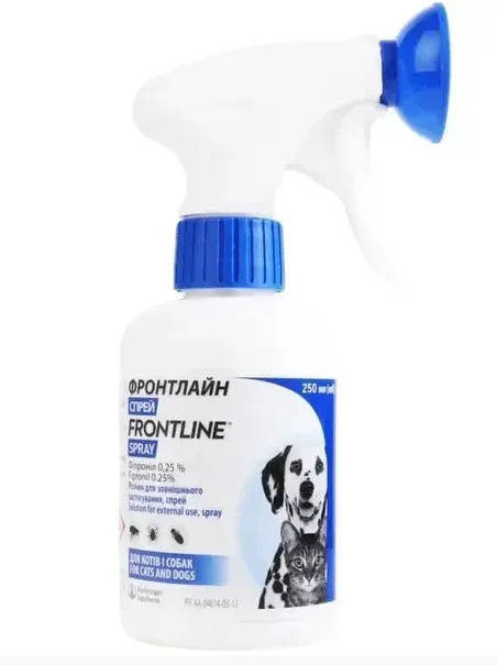 6024188 Frontline Spray (Фронтлайн) Boehringer Ingelheim спрей от блох и клещей для собак и котов, 250 мл — изображение 1