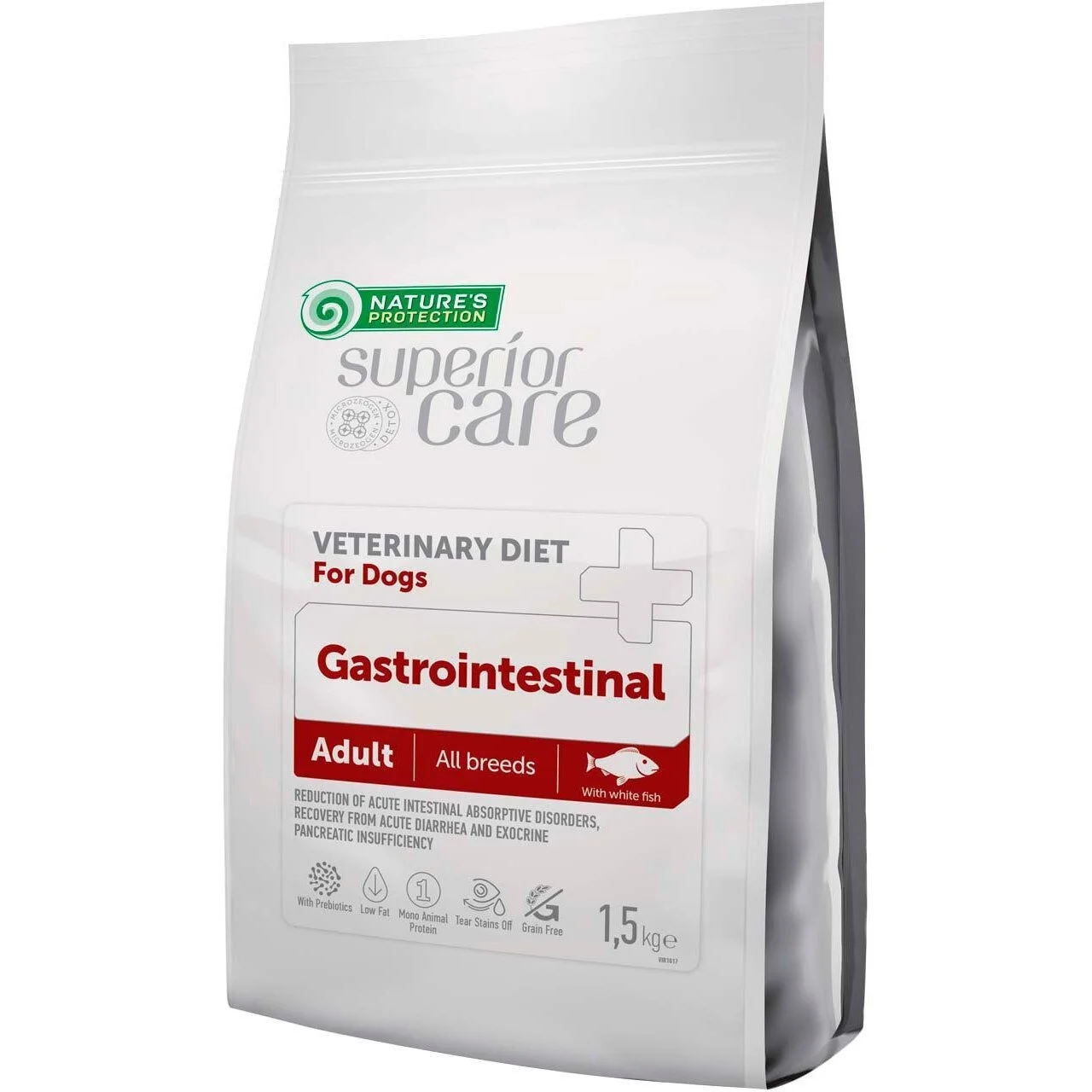 6024189 Nature's Protection Superior Care Veterinary Diet Gastrointestinal сухой ветеринарный диетический корм для собак с белый рыбой , 1.5 кг — изображение 1
