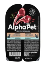 Həssas həzm sistemi olan pişiklər üçün sousda AlphaPet Quzu və Zoğal Əti Tikələri