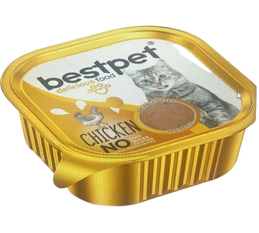 6024299 Toyuqlu pişiklər üçün ən yaxşı ev heyvanı yaş yemi, 100 q - Image 1