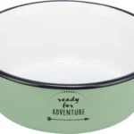 Trixie миска для собак эмаль/металл 0.3 л 12 см, зеленая