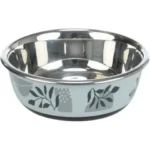 Trixie Миска металлическая на резиновой основе 400 мл, серый