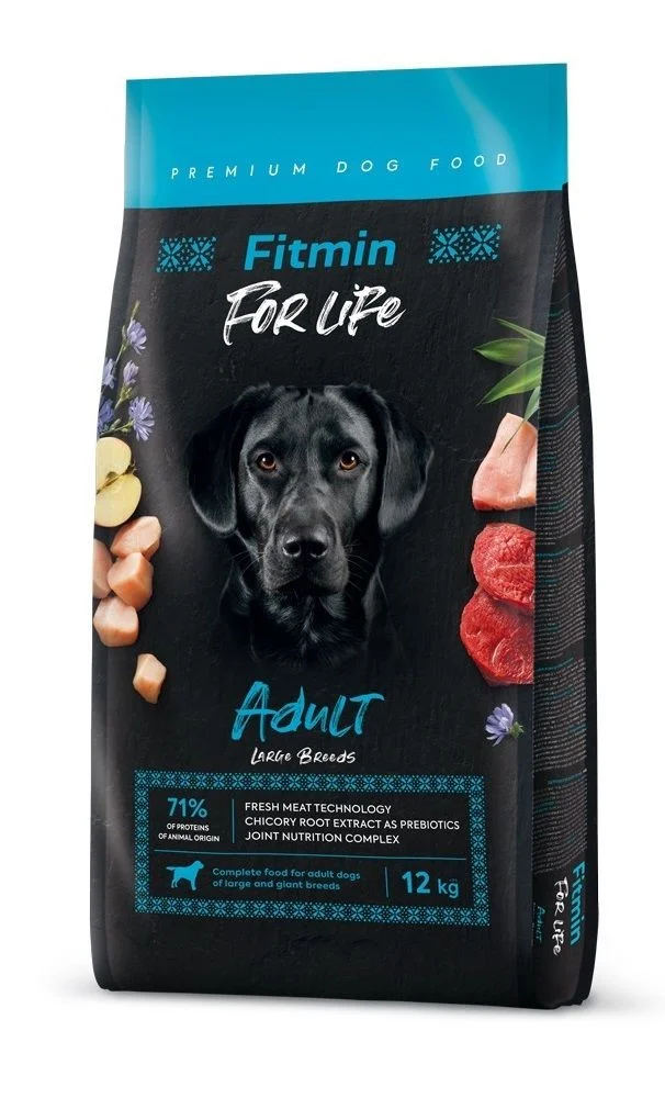 60310130 Fitmin complete feed for adult dogs of large and giant breeds mix of tastes Полнорационный корм для взрослых собак крупных и гигантских пород микс вкусов (целый мешок 12кг) — изображение 1