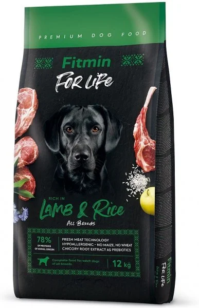 6031014 Fitmin complete feed for adult dogs of all with lamb and rice Полноценный корм Fitmin для взрослых собак с бараниной и рисом 12кг (на развес) — изображение 1