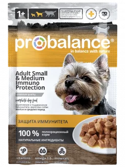 6031023 Pro Balance влажный корм для собак малых и средних пород защита иммунитета 85 г — изображение 1