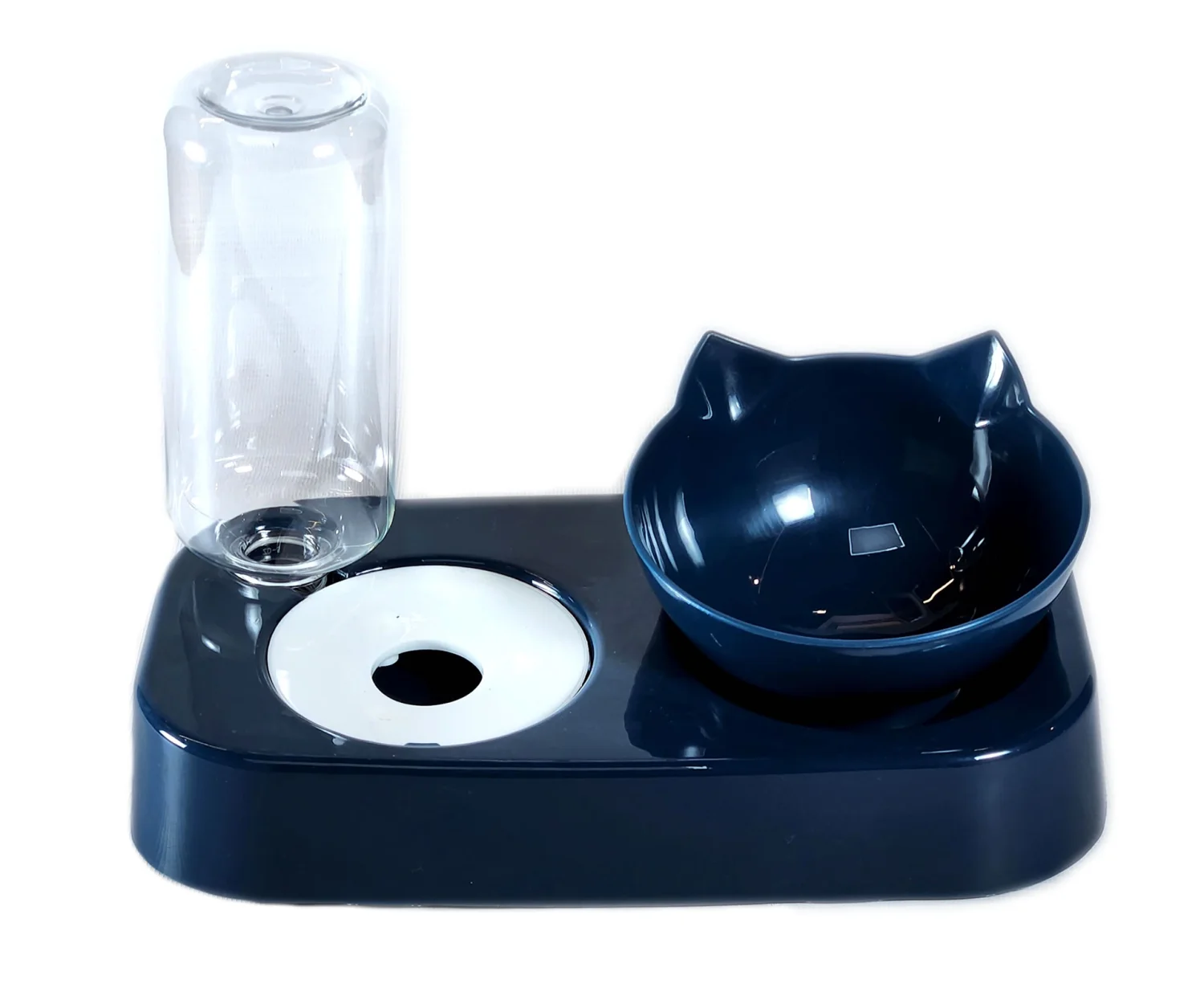 6031128 Misam 30 миска двойная с автопоилкой для кошек и собак 30×15×10 см — изображение 1