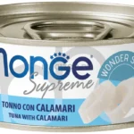 Monge Supreme Cat Sterelised для взрослых кастрированных котов и стерилизованных кошек с тунцом и кальмаром 80 г