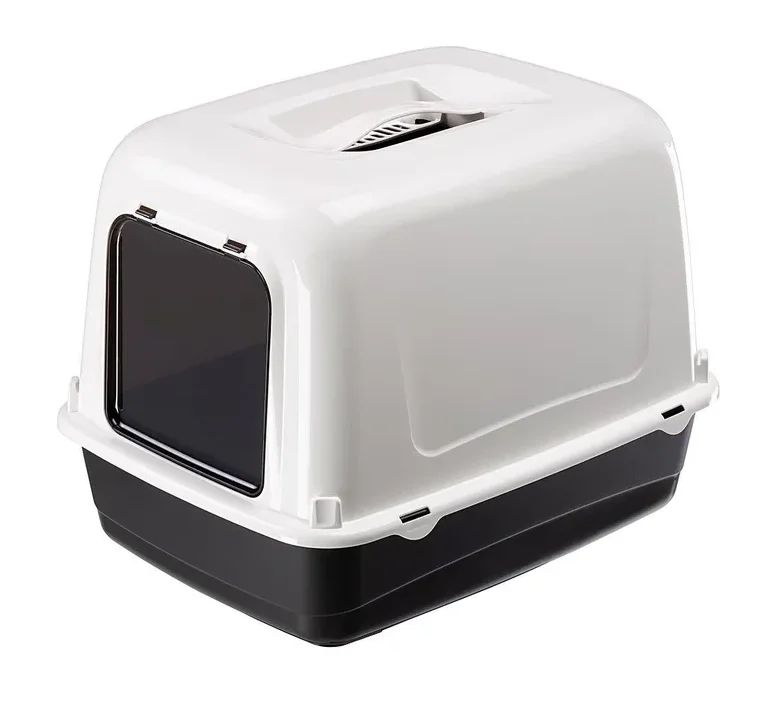 72064099 Ferplast Clear Cat 10 Toilette qapalı tualet || pişiklər üçün filtr ilə pişiklər, 36 x 47 x 35 sm - Image 1