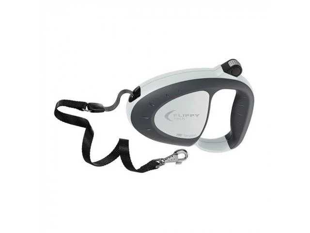 75032015 Ferplast Flippy Tech Tape поводок-рулетка для собак с лентой, 16 x 4 x 12 см, размер L, цвет Grey — изображение 1