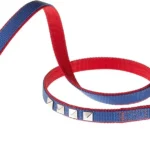 Ferplast Dual G Pyramids нейлоновый поводок для собак с металлической аппликацией сине-красный длина 120 см × 20 мм