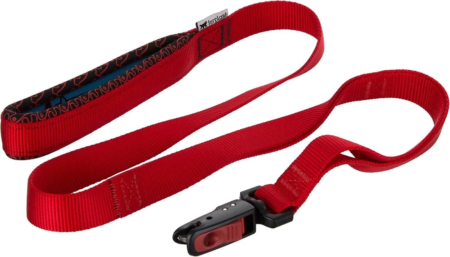 75231302 Ferplast DAYTONA MATIC G25/120 RED Qayış ilə avtomatik qarmaq, neylon (25 mm x L 120 sm) - Image 1