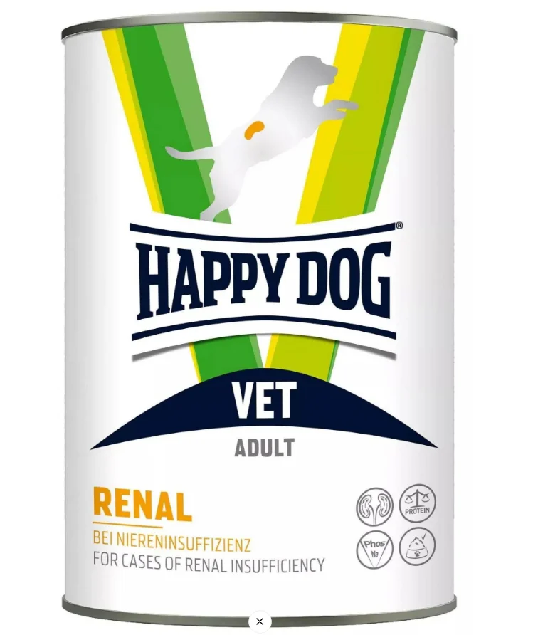 8010806 Happy Dog Vet Renal Adult специализированный влажный корм для взрослых собак с хронической почечной недостаточностью 400 г — изображение 1