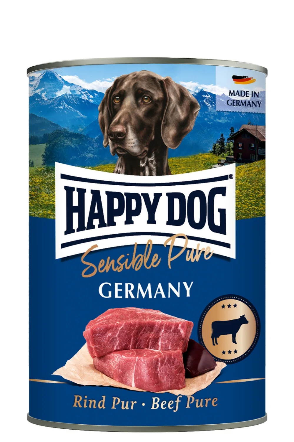 8010808 Happy Dog Sensible Pure Germany Beef Pure влажный корм для собак с говядиной 400 г — изображение 1