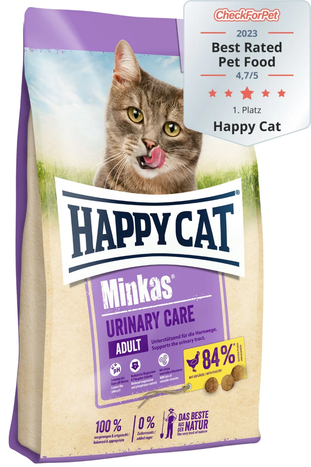 80108270 Happy Cat Minkas Urinary Care Adult сухой корм для взрослых кошек для поддержки здоровья мочевыводящих путей (целый мешок 10 кг) — изображение 1