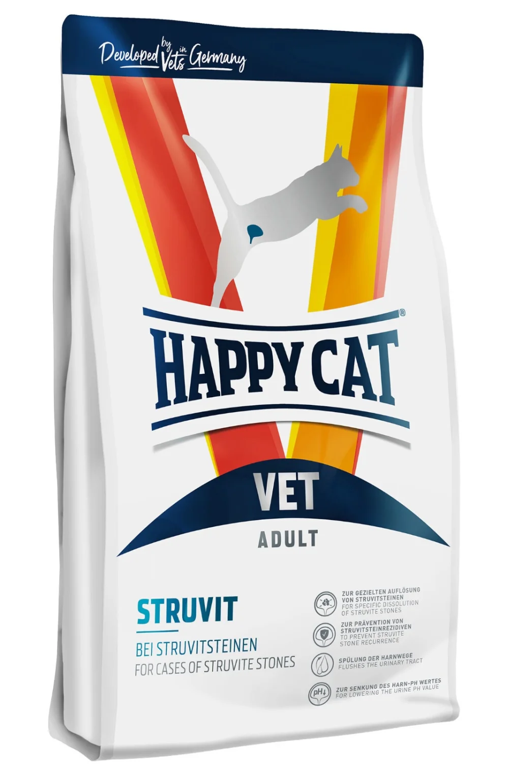 80108320 Happy Cat VET Struvit сухой корм для кошек при мочекаменной болезни, предотвращающий образование струвитных камней (целый мешок 4 кг) — изображение 1