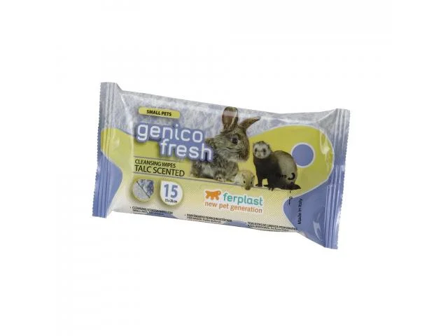 85305605 Ferplast Genico Fresh Talc очищающие салфетки для грызунов, 15 шт — изображение 1