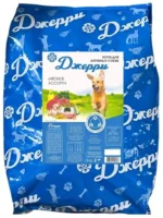 Джерри, сбалансированный сухой корм для активных взрослых собак всех пород, мясное ассорти (целый мешок 10 кг)