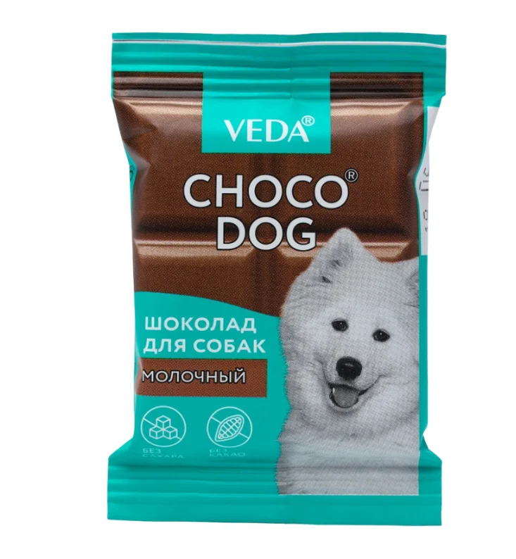 8020032 Veda Choco Dog молочный шоколад для собак , 15 г - Şəkil 1