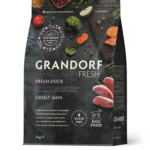 Сухой корм Grandorf Fresh Holistiс Hypoallergenic Dog Adult Mini Fresh Duck беззерновой для взрослых собак маленьких пород, со вкусом утки, 3 кг