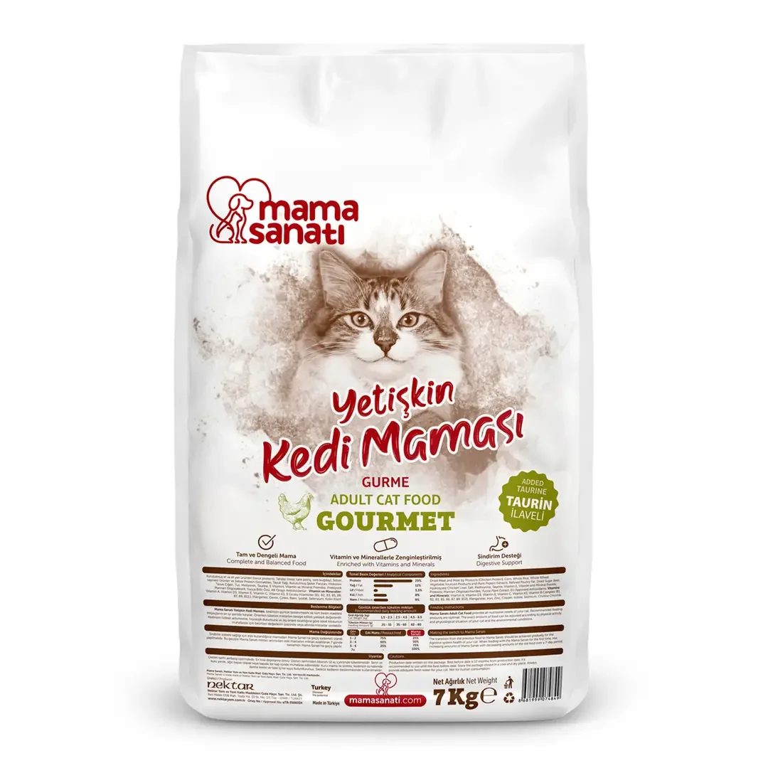 60341210 Mama Sanatı Gourmet сухой корм для кошек гурмет (целый мешок 7 кг) - Image 1