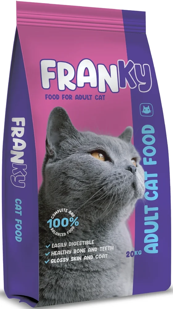 60350560 Franky Adult Cat, сухой корм для кошек с мясом (целый мешок 20 кг) — изображение 1