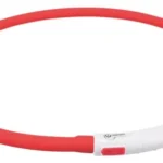 Trixie Ошейник светящийся "Flash" USB,силикон,XS-XL: 70см/10мм,красный